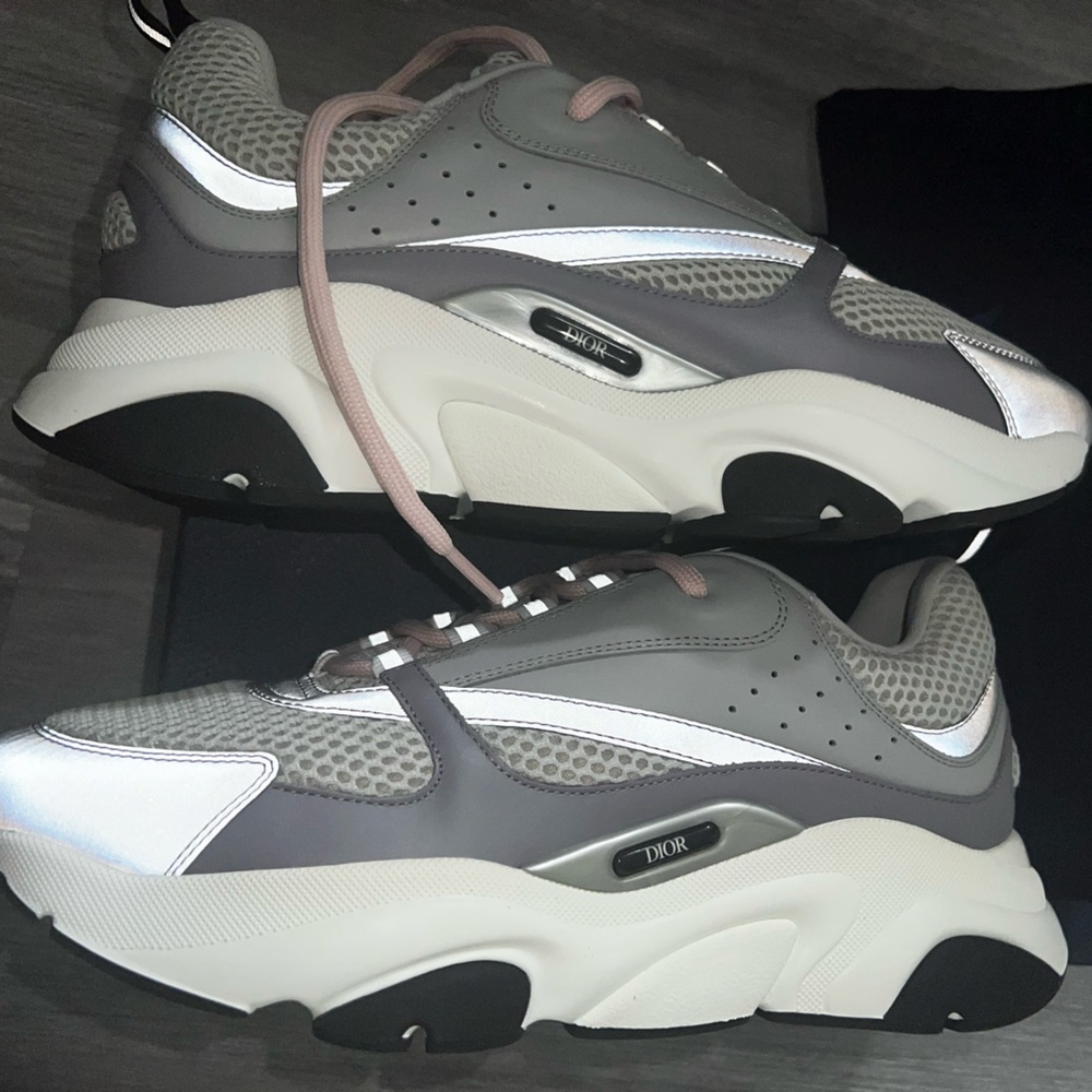 *Brand New* Dior B22 Gray Mesh Sneakers - Picture 3 of 5